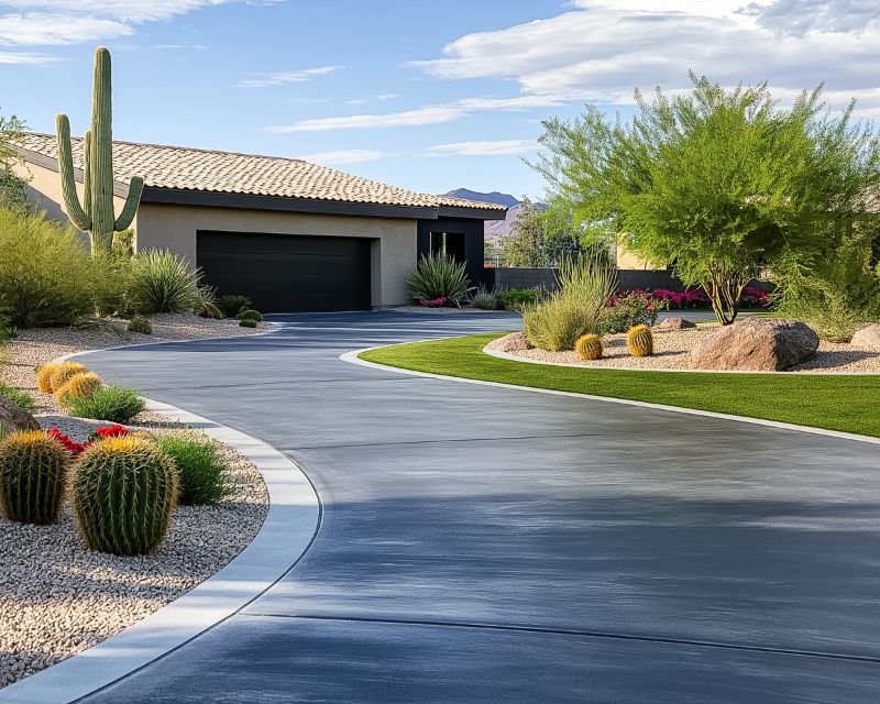 Acid Etching Concrete Driveway Las Vegas