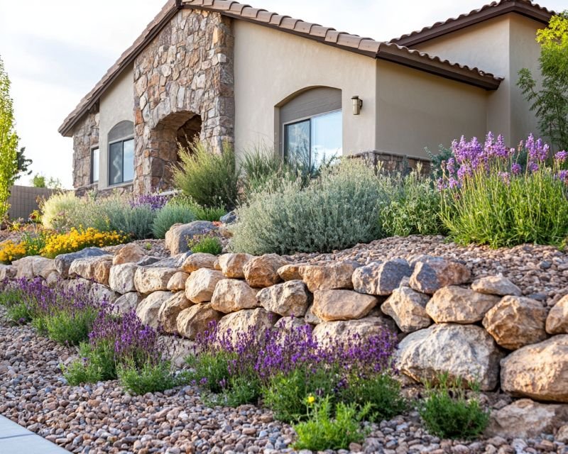 Boulder Retaining Wall Ideas for Las Vegas Landscapes