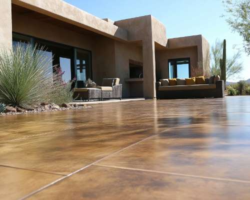 Design Ideas for Flagstone Stamped Concrete Patios in Las Vegas