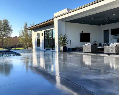 Las Vegas Flagstone Stamped Concrete Patio