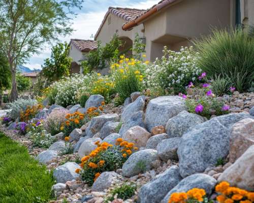 Boulder Retaining Wall Ideas for Las Vegas Landscapes
